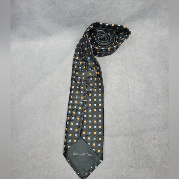 Emenegildo Zegna‎ geometric 100% Silk Office Career Business Formal  Tie - Picture 2 of 6